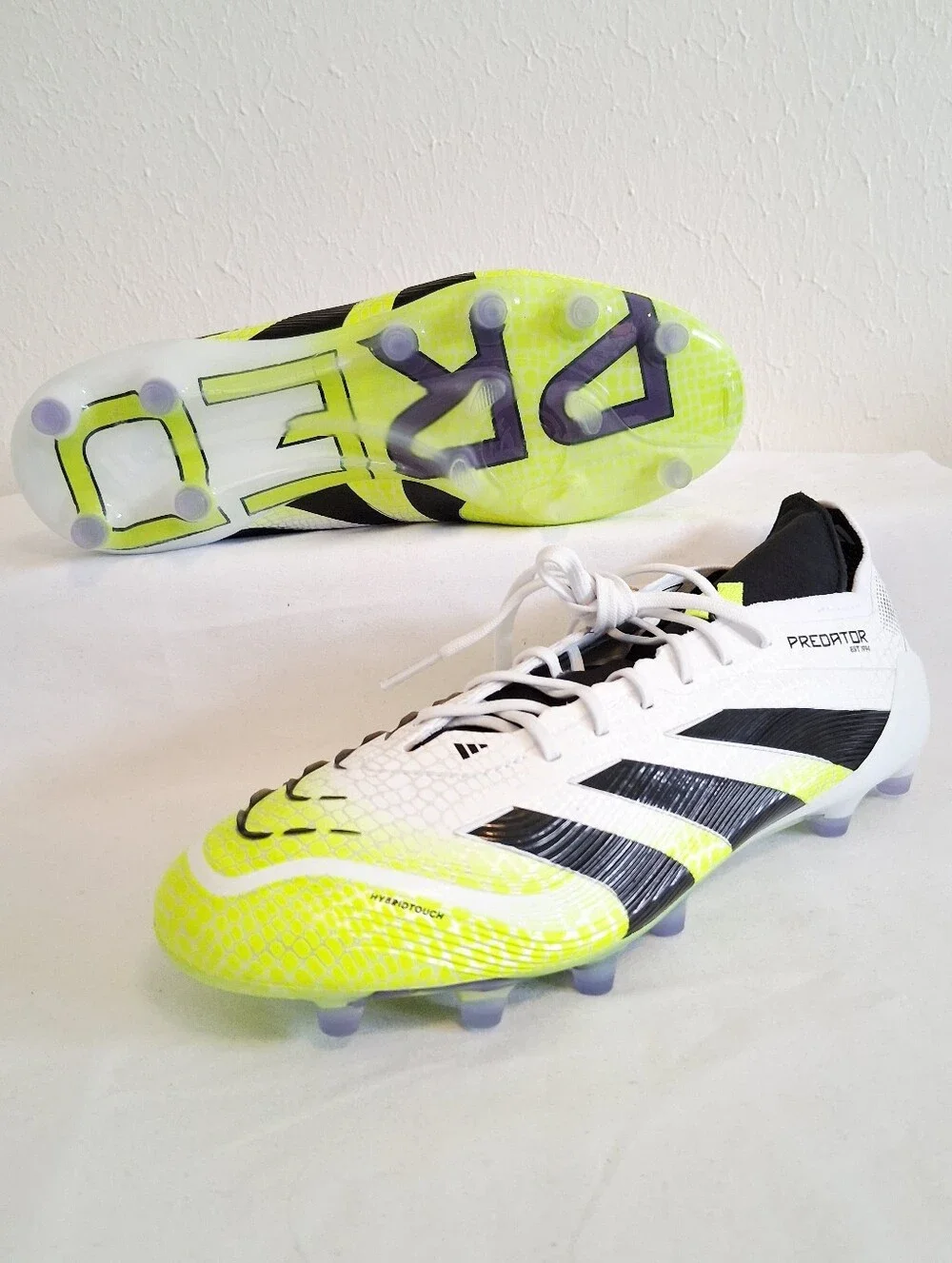 Adudas Predator Elite FG White Yellow Soccer Cleats